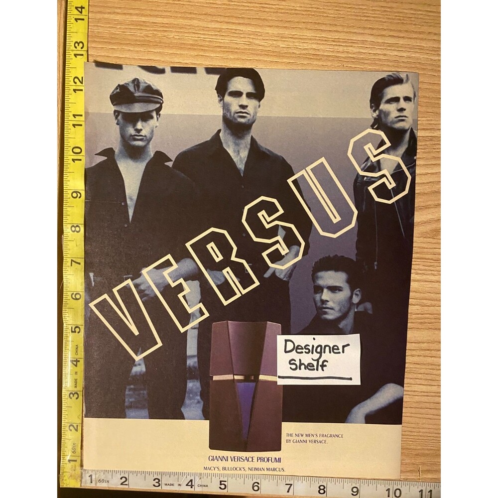 Gianni Versace Versus Fragrance Vintage 1992 Print Advertisement